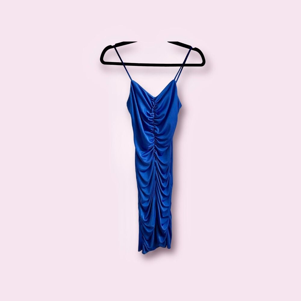 Night Visions Electric Blue Spaghetti Strap Dress - Size Unknown